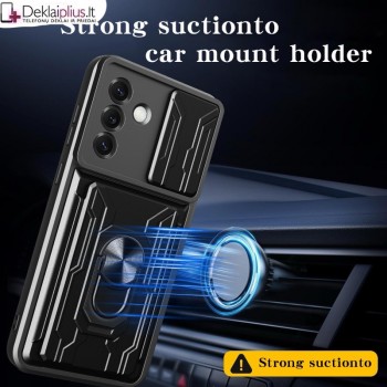 6in1 smūgiams atsparus dėklas su kortelių dėklu - juodas (Samsung Galaxy S25 5G) 6in1 smūgiams atsparus dėklas su kortelių dėklu - juodas (Samsung Galaxy S25 5G)